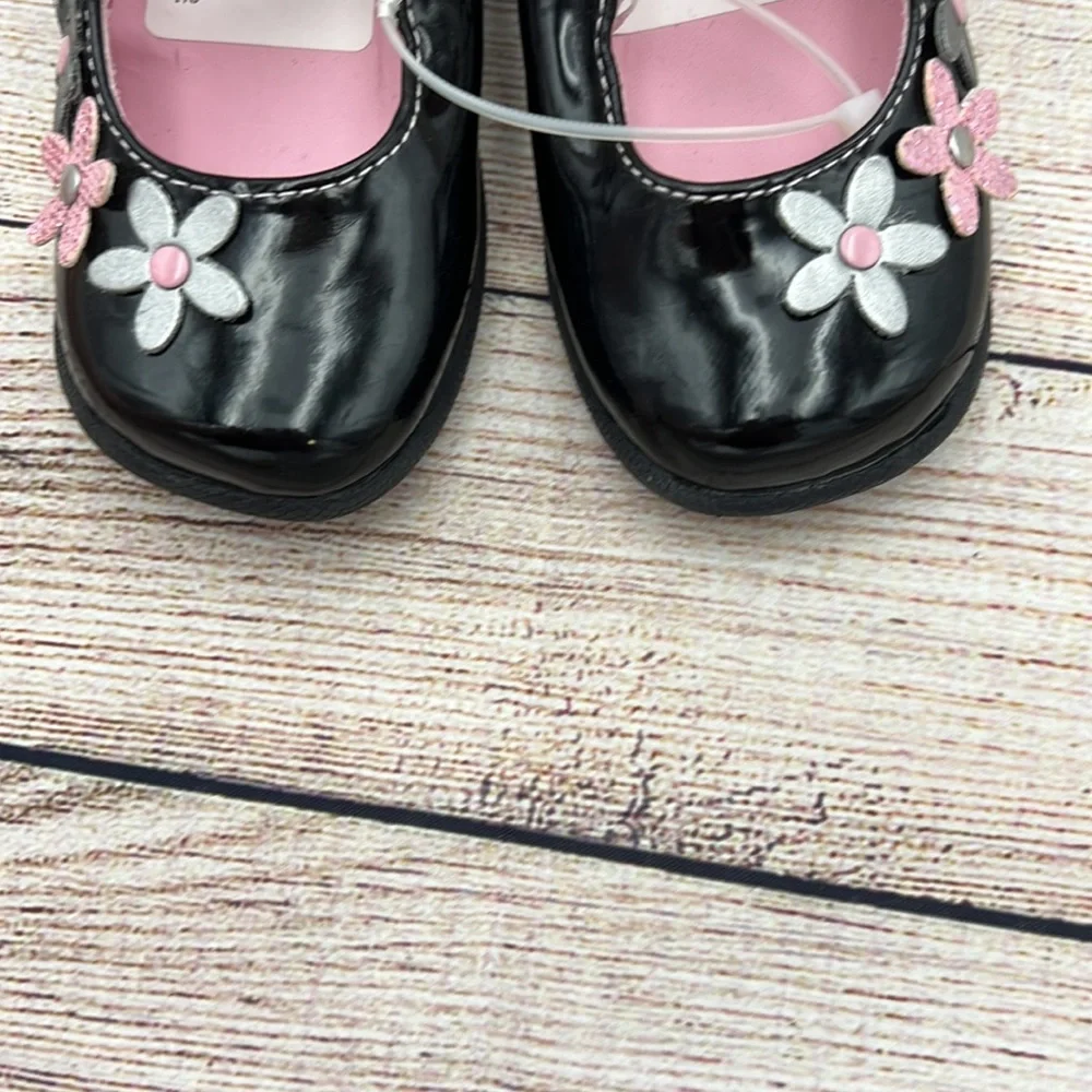 Nordstrom Black Maryjanes with Flowers Sz 7 NWTs - Picture 4 of 5